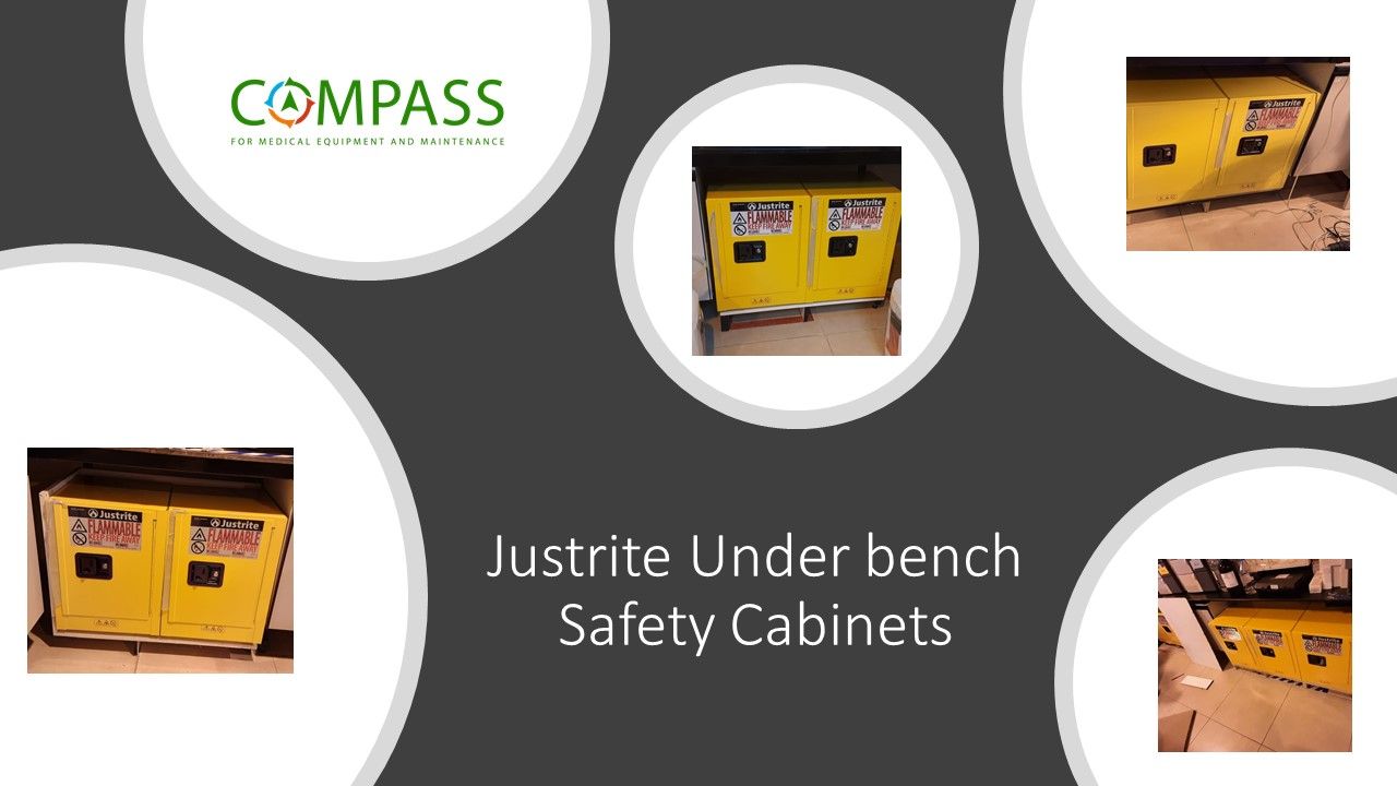 Justrite under bench safety cabinet